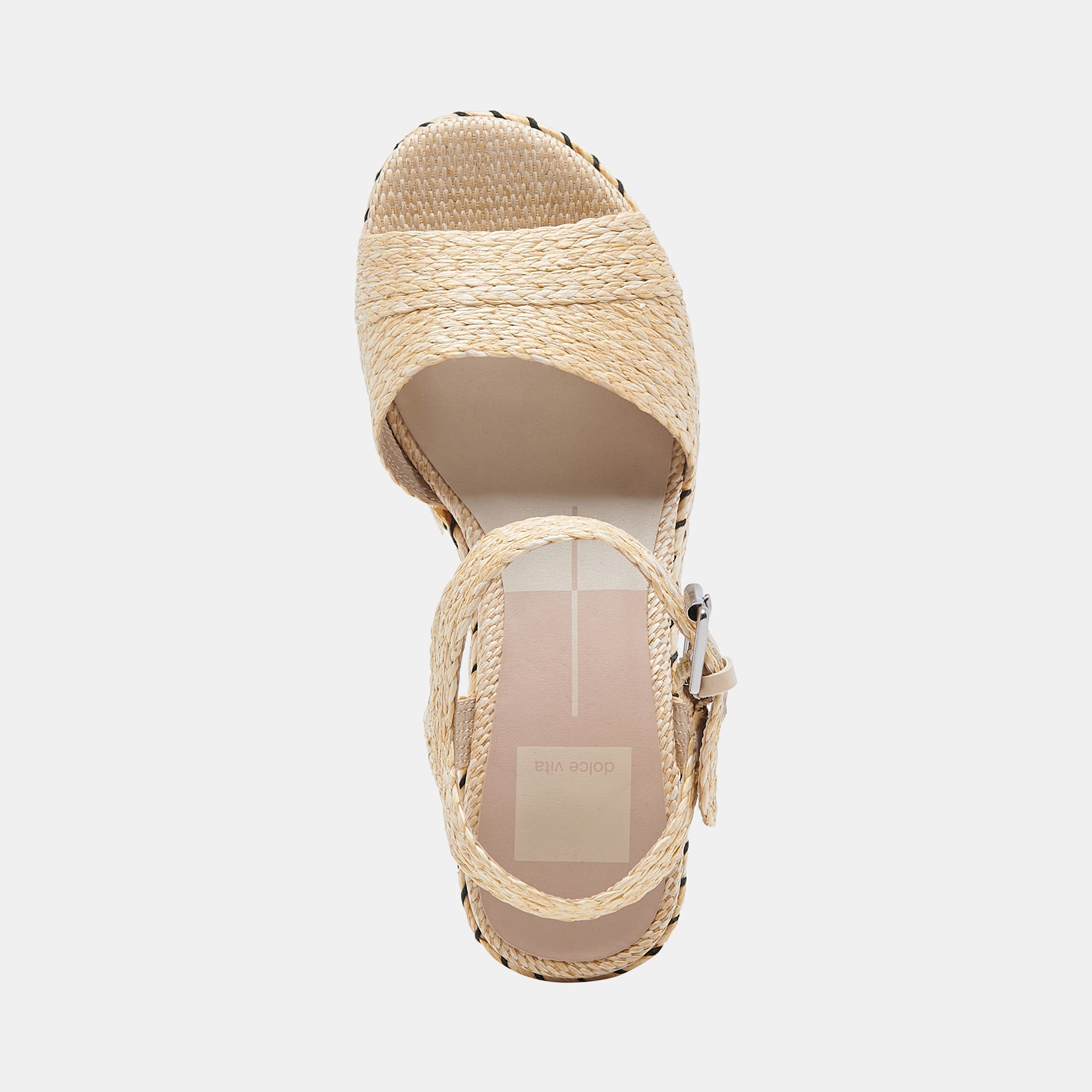 TIAGO WEDGES LT NATURAL RAFFIA Sandals for Women - Comfortable Summer Espadrille Wedge Shoes with Braided Sole | Perfect for Beach, Vacation, and Casual Outings