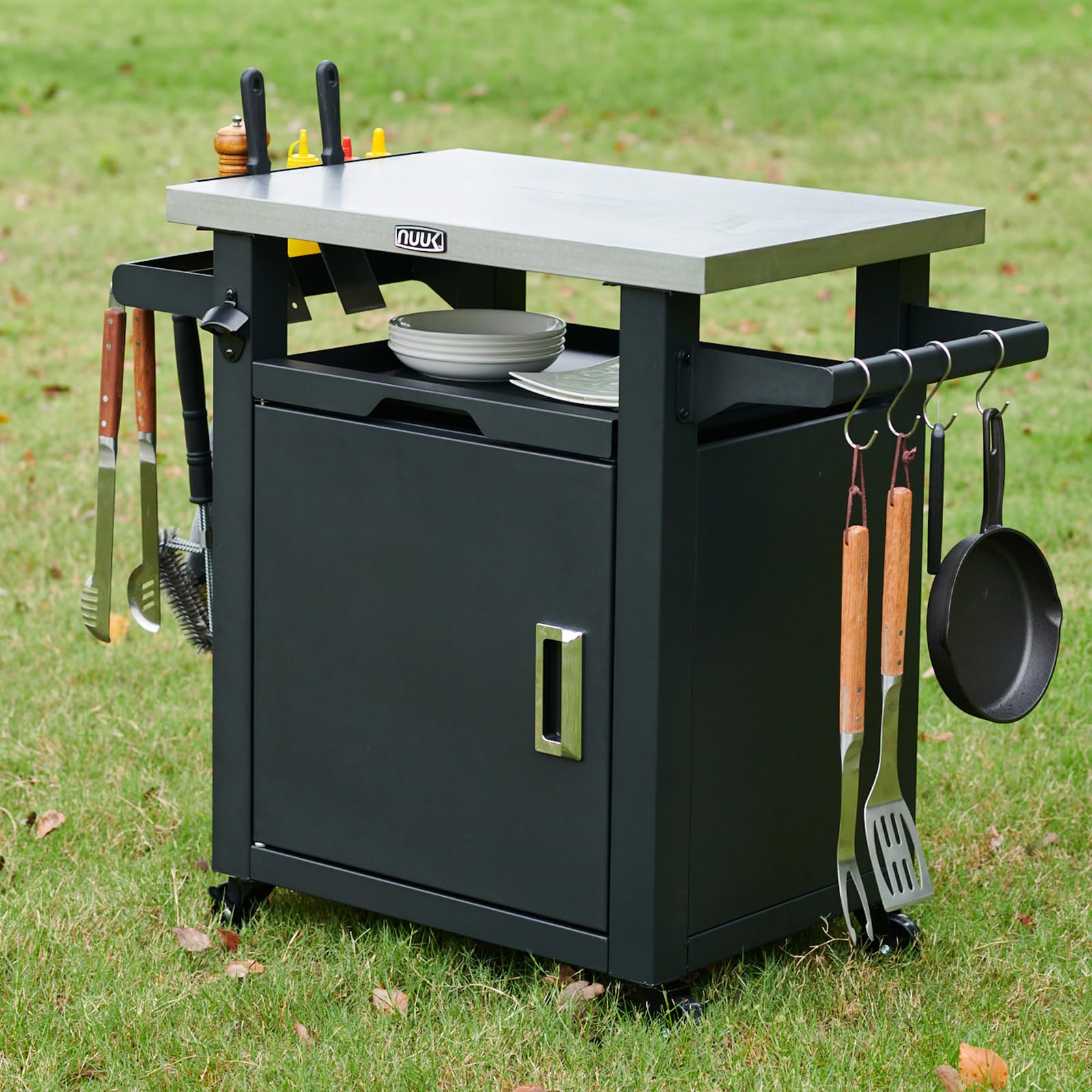 NUUK Deluxe Outdoor Grill Cart with Wheels - 20