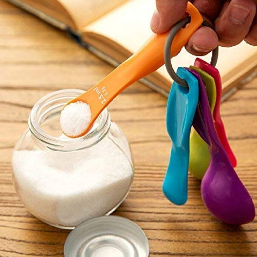 DHYANI 5-Piece Mini Measuring Spoon Set for Cooking & Baking - Colorful Measuring Spoons for Precise Ingredients | Perfect for Baking, Cooking, Coffee & Tea