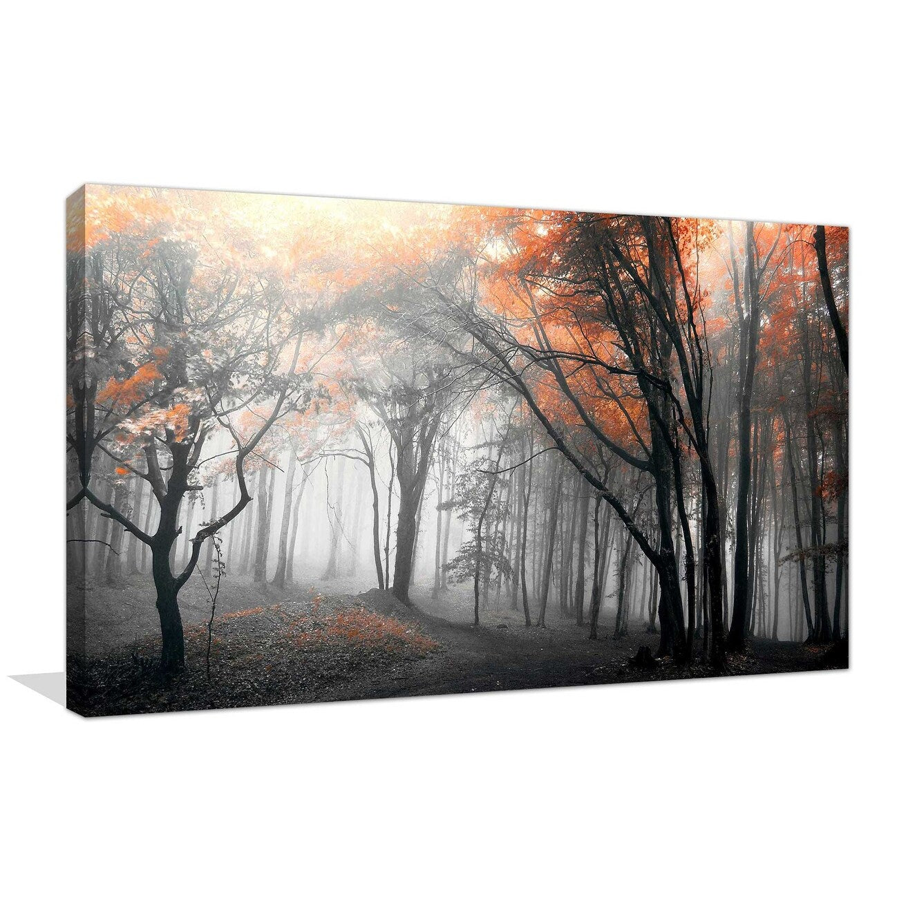 Autumn Woods Landscape Canvas Print by PhotoINC Studio - Perfect for Living Room, Bedroom & Office Wall Decor