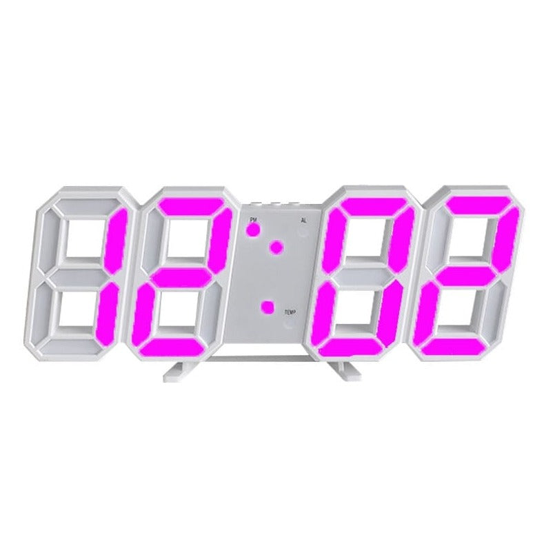 3D LED Digital Wall Clock - Modern Stylish Design for Home, Office & Bedroom | Easy-to-Read Display with Alarm & Temperature Function