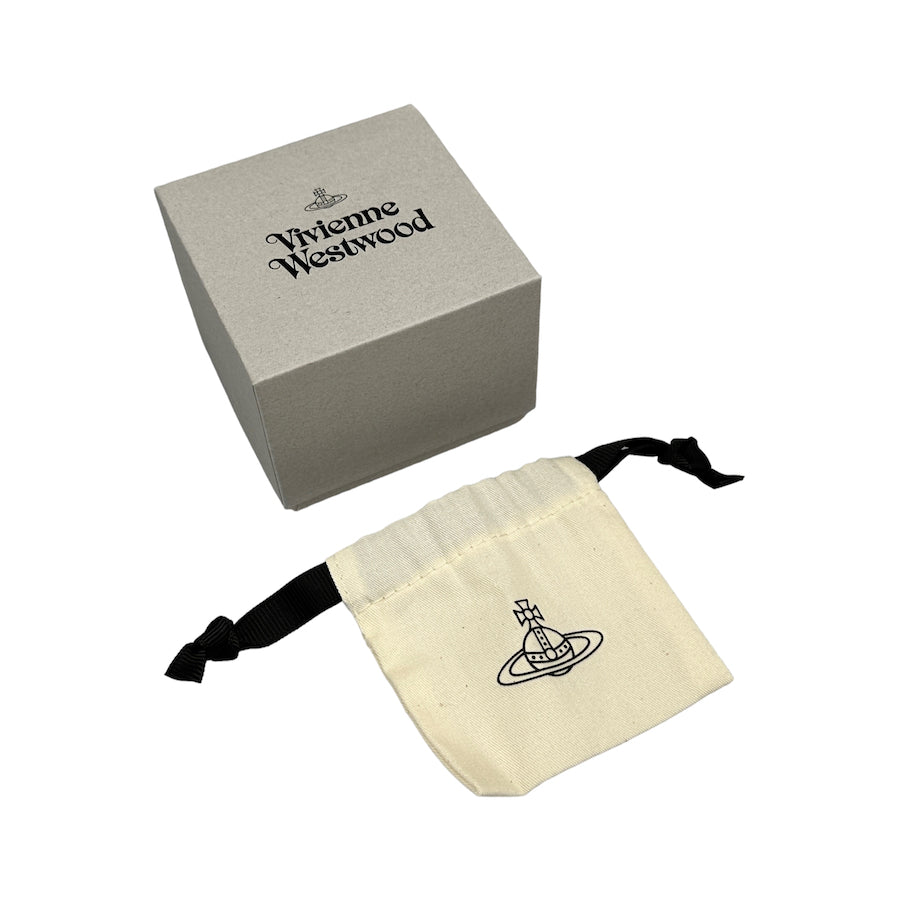 Vivienne Westwood Crystal Cream Enamel Reverse Heart Bracelet - Elegant Jewelry for Women, Perfect for Parties, Weddings & Special Occasions (SS24 Collection)