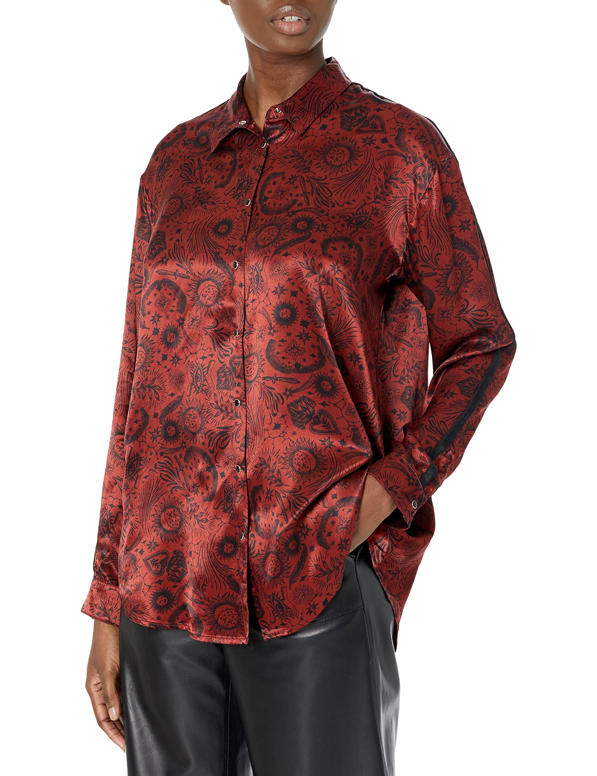 Johnny Was Women's Long Sleeve Boho Blouse - Floral Print Cotton Top for Casual Wear & Layering