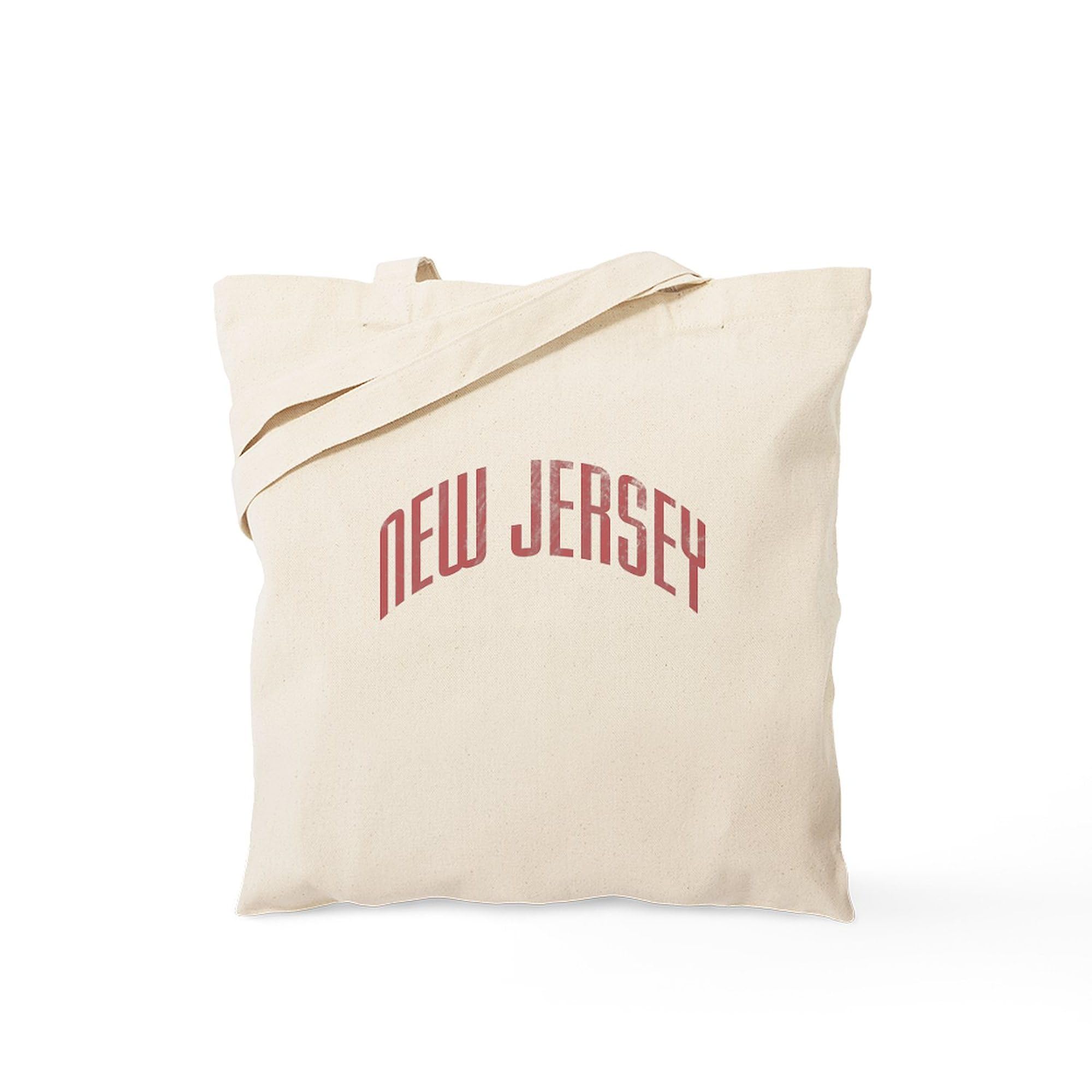 New Jersey Grunge Tote Bag - Natural Canvas Reusable Shopping Bag for Groceries, Beach & Daily Use | Eco-Friendly & Durable