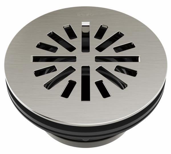 4 Pack Brushed Nickel Round Shower Drain BT051414 BN - Premium Prefabricated Shower Base Drain for Bathroom Remodel, Modern Home & Spa Renovation - Perfect for Walk-in Showers, Wet Rooms and Luxury Bath Installations