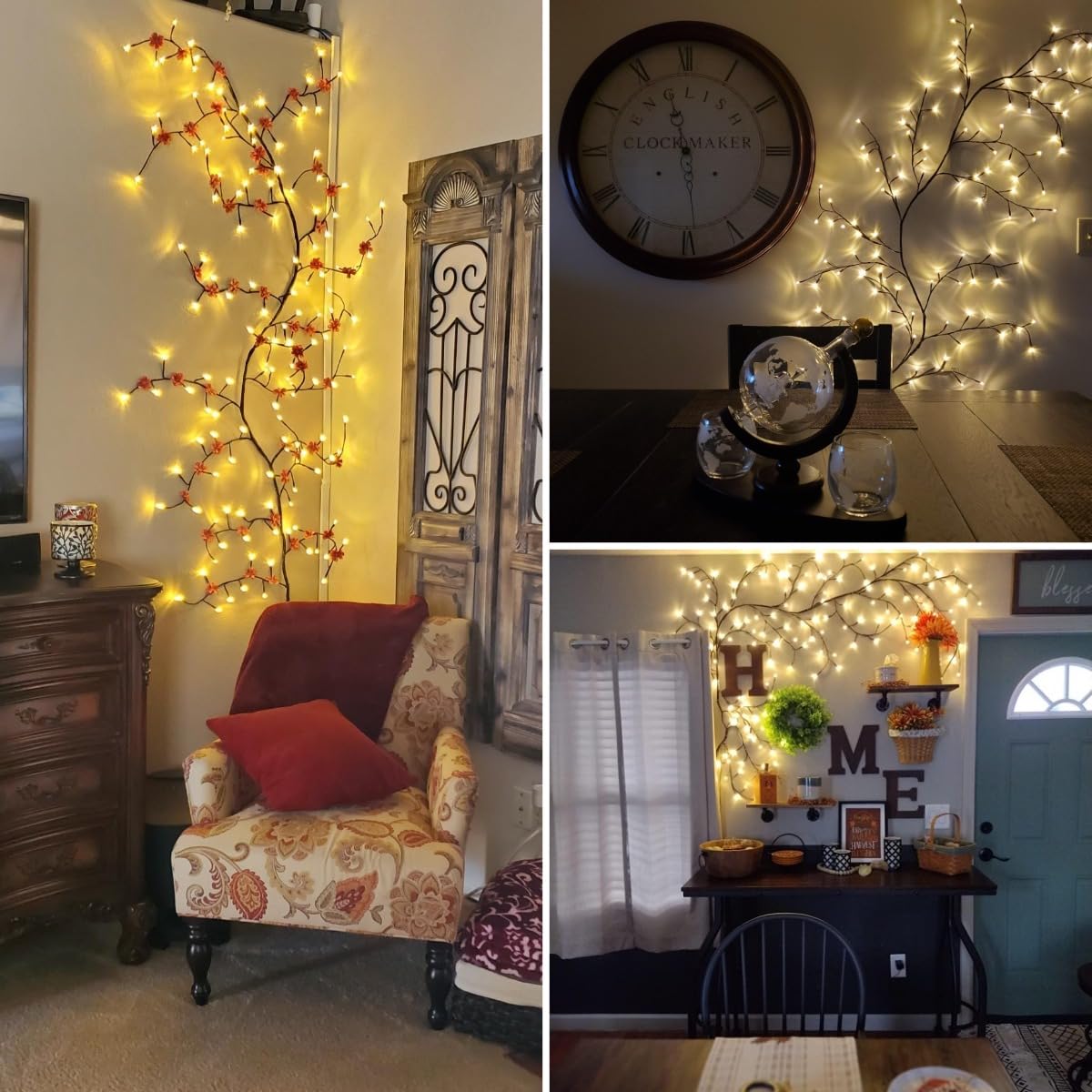 Enchanted Willow Vine Lights - 7.5Ft Flexible Fairy String Lights with Remote Control & 144 LEDs, Twinkle Tree Lighted Branches for Bedroom, Living Room, Wall Decor | Perfect for Weddings, Parties, and Cozy Home Ambiance (1 Pack)