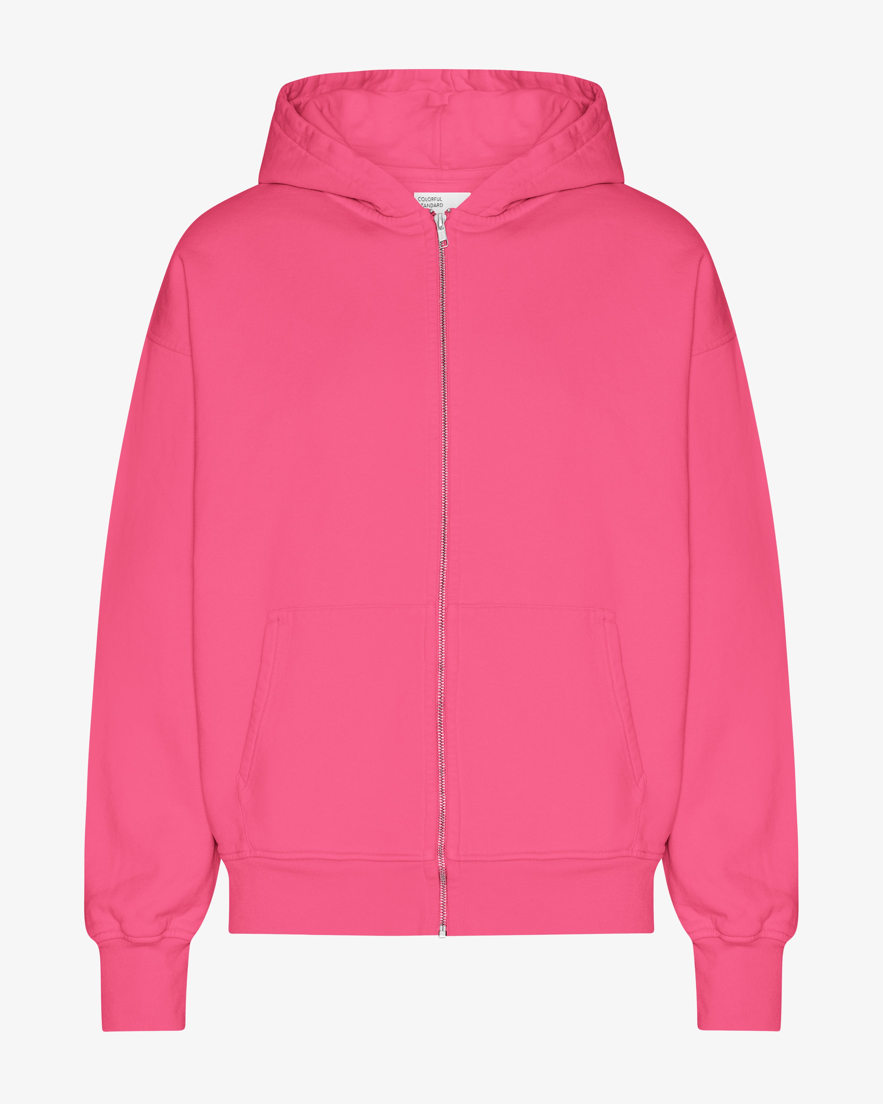 Organic Oversized Zip Hoodie for Women - Soft & Cozy Bubblegum Pink Pullover - Perfect for Casual Wear, Lounge & Street Style Fashion