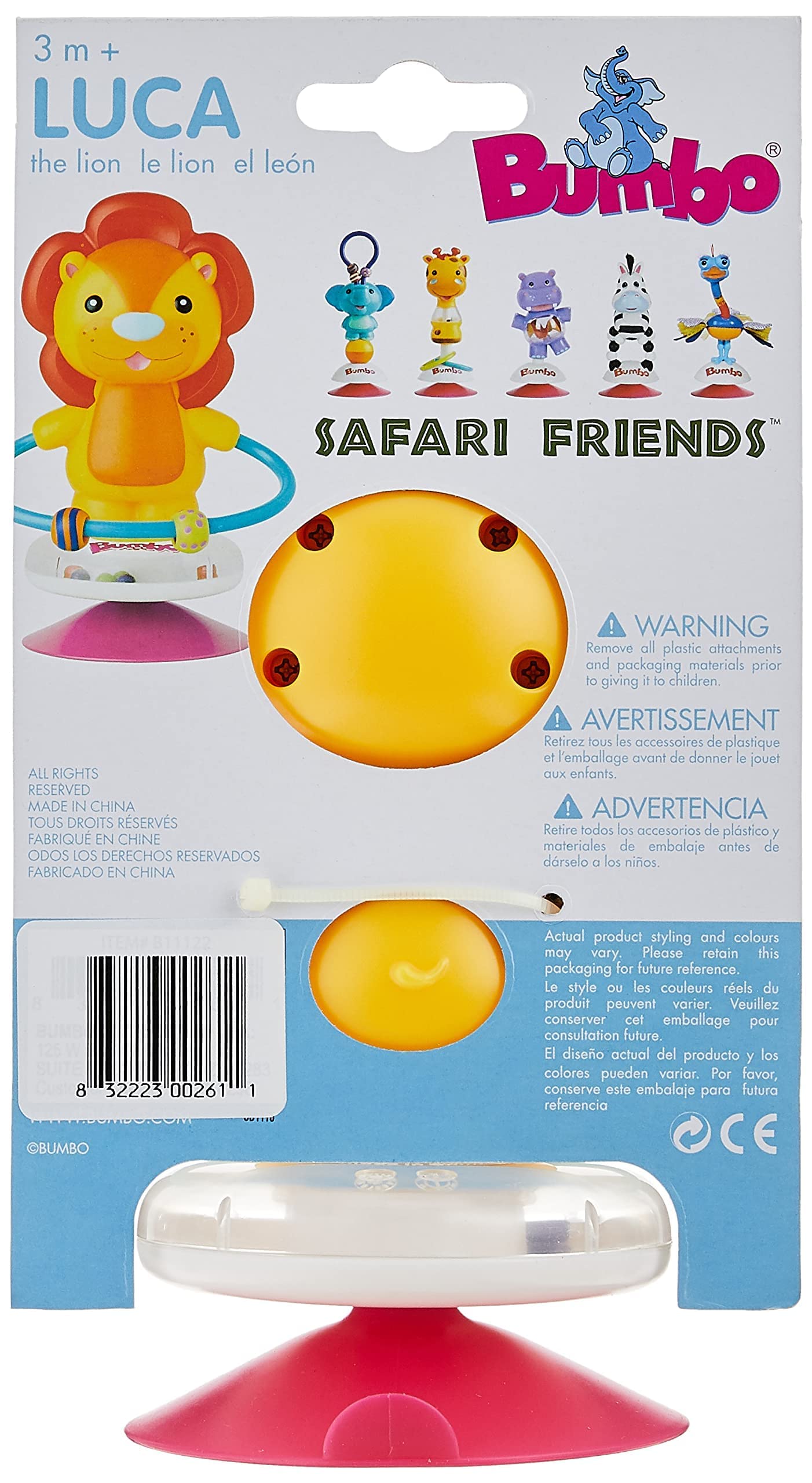 Bumbo Suction Toy - Luca the Lion Baby Teether & Sensory Toy for Infants - Perfect for Teething Relief, Playtime & Learning Development