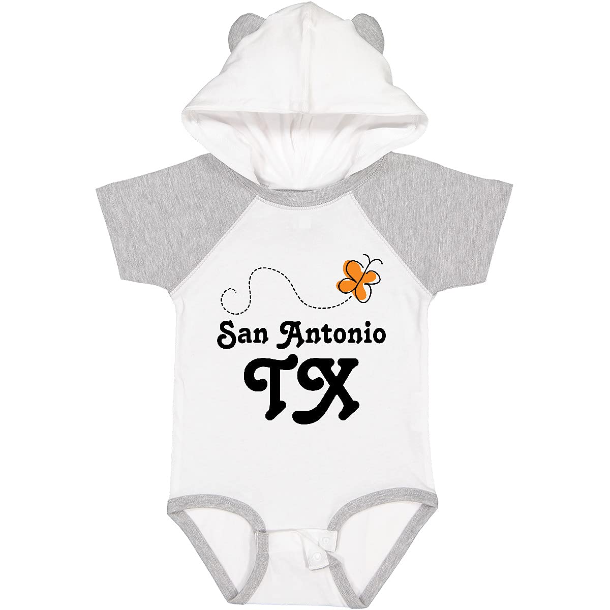 Inktastic San Antonio Texas Butterfly Baby Bodysuit - Cute Butterfly Print Onesie for Infants & Newborns - Perfect for Family Outings, Photo Shoots & Everyday Wear