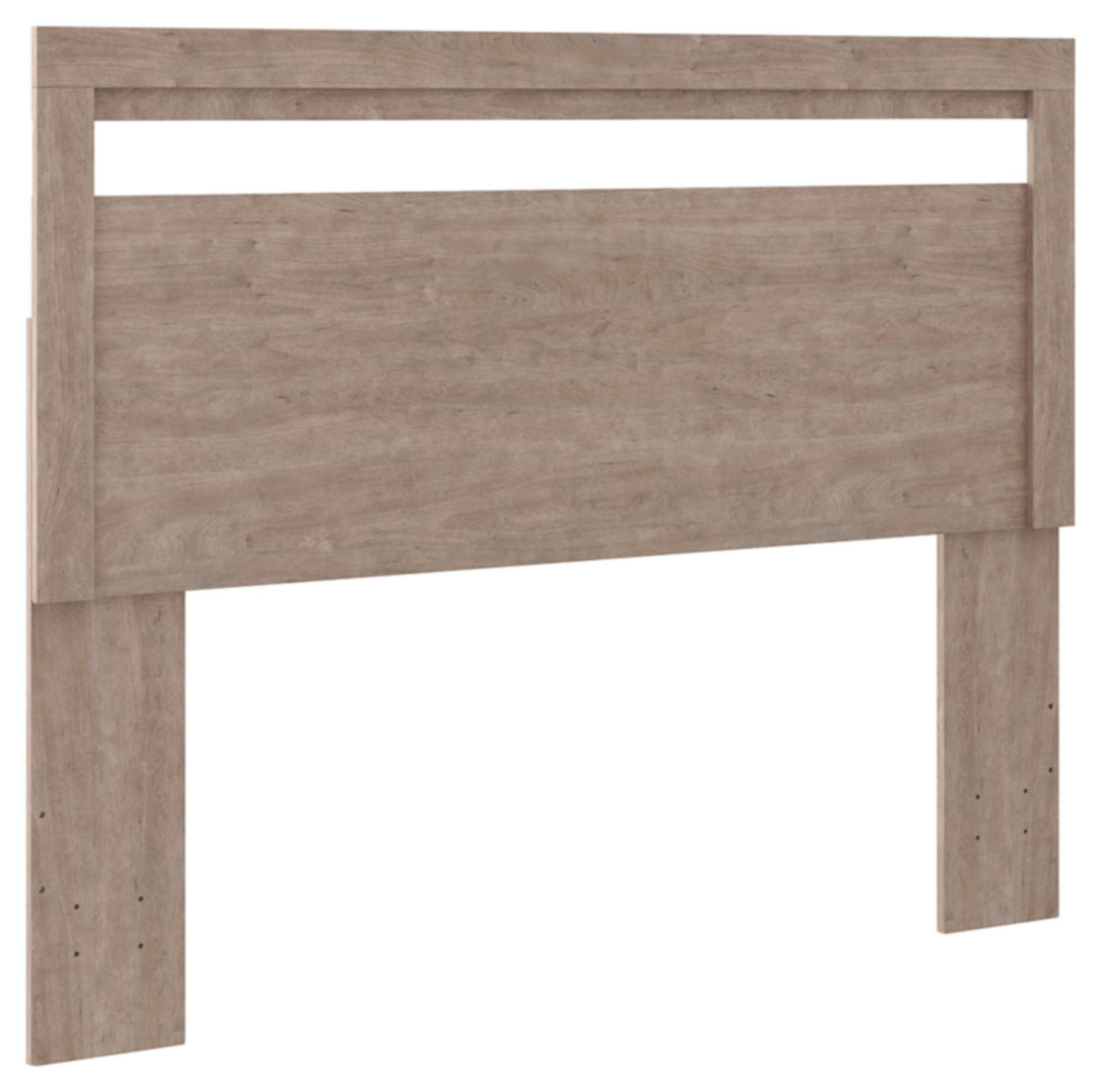 Signature Design by Ashley Flannia Modern Platform Headboard - Full Size, Grayish Brown - Perfect for Bedroom Decor & Contemporary Home Styling
