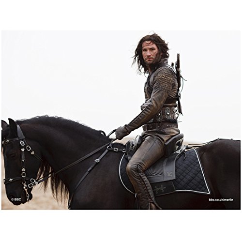 Tom Ellis 8x10 Inch Photo Print - Lucifer Morningstar & Merlin on Horseback - Premium Wall Art for Home, Office Decor or Gift for TV Show Fans