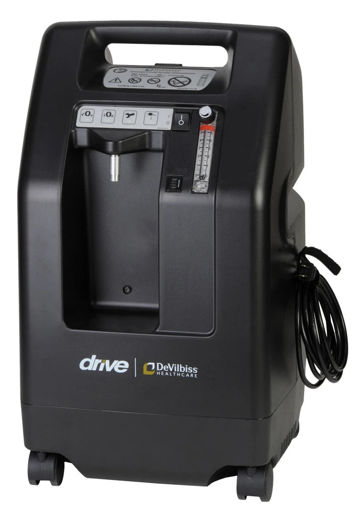 Drive DeVilbiss Ultra Quiet 5L Oxygen Concentrator - Portable Home Medical Oxygen Machine for COPD, Sleep Apnea & Travel Use - Special Order