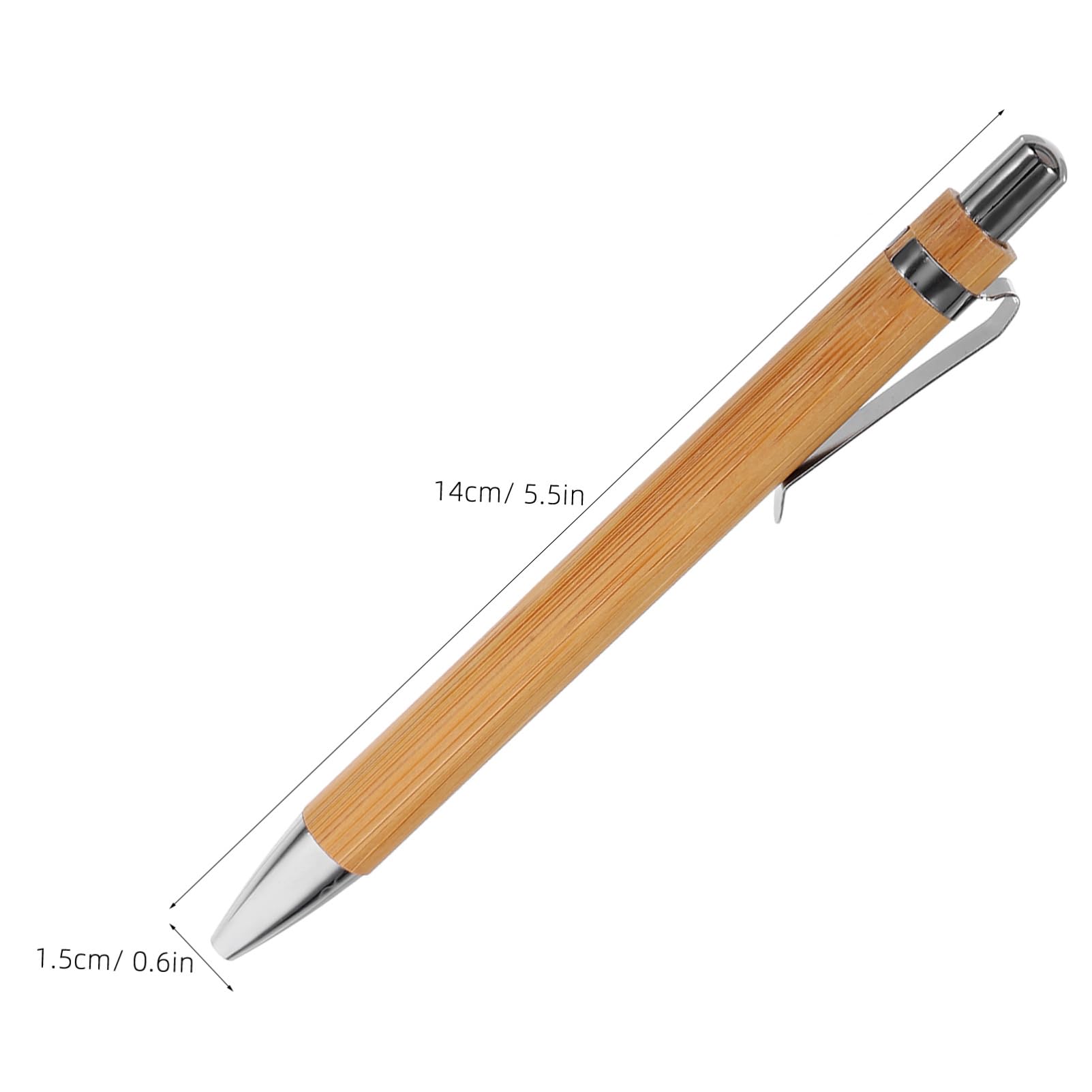 Premium Bamboo Ballpoint Pens - 5 Pack Retractable Smooth Writing Pens for School, Office & Journaling | Eco-Friendly Wooden Pens for Gifts, Note Taking & Everyday Use