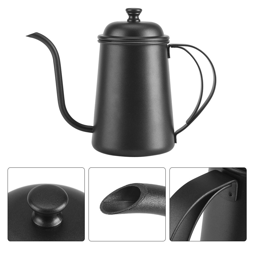Premium 650ML Stainless Steel Gooseneck Kettle for Pour Over Coffee & Tea - Rose Gold Electric Water Boiler with Precision Spout, Perfect for Home Brewing, Chemex, V60 & French Press