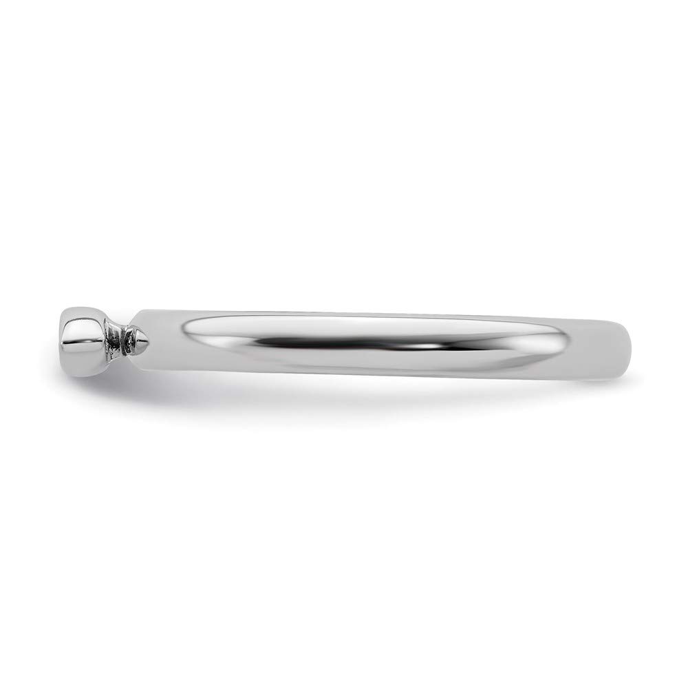 Lab-Created Emerald Stackable Ring in Sterling Silver for Women