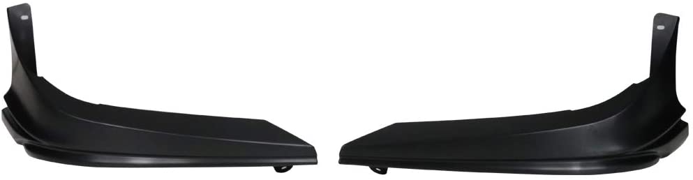 2019-2021 Honda Civic Front Bumper Lip Spoiler - Modulo Style Unpainted Black ABS Plastic - Enhance Sporty Look & Aerodynamics for Street Racing & Car Shows