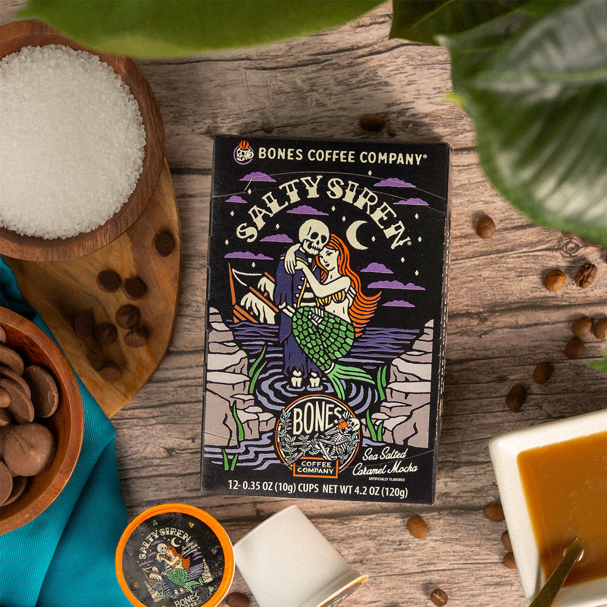 Salty Siren Bones Cups - 12 Count Dog Treats for Small & Large Breeds - Perfect for Training, Chewing & Dental Health