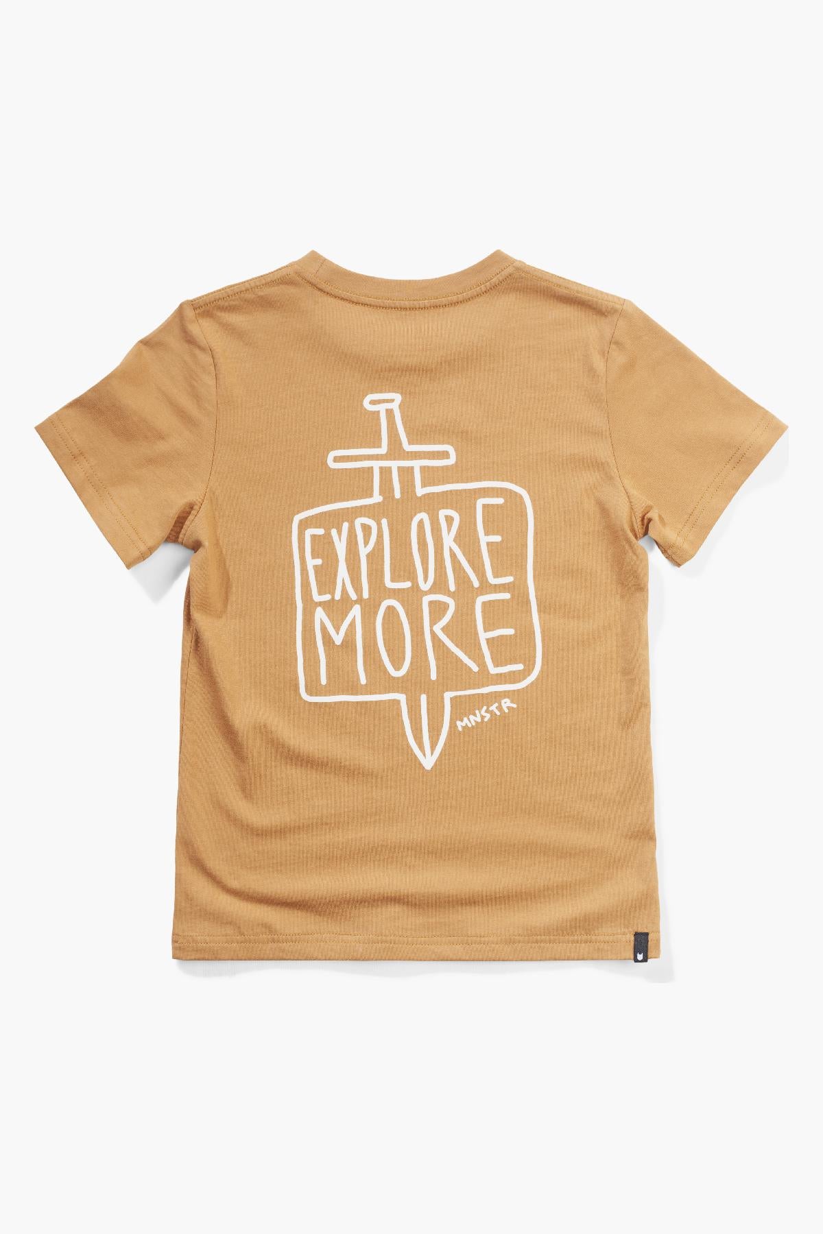 Boys Munster Graphic T-Shirt - Light Mustard Color for Kids | Comfortable & Stylish for School, Play & Outdoor Adventures