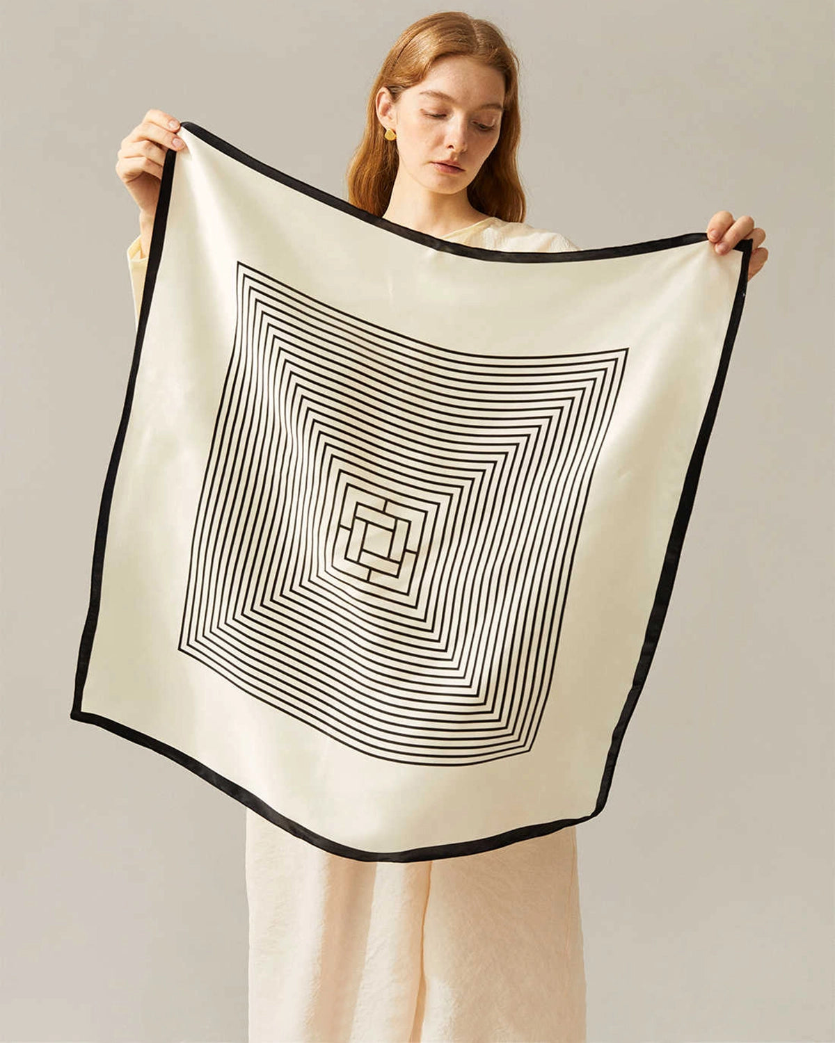 Classic Silk Striped Scarf for Women - Elegant Fashion Accessory for Office, Party & Travel | Soft & Lightweight Winter Shawl Wrap