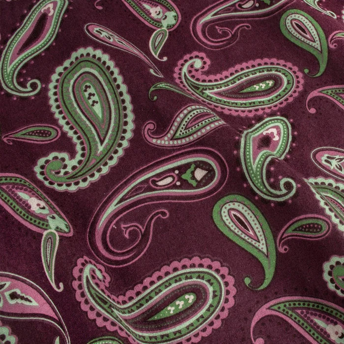 Soft Cotton Flannel Paisley 2-Piece Pillowcase Set - Luxury Bedding for Cozy Nights & Home Decor