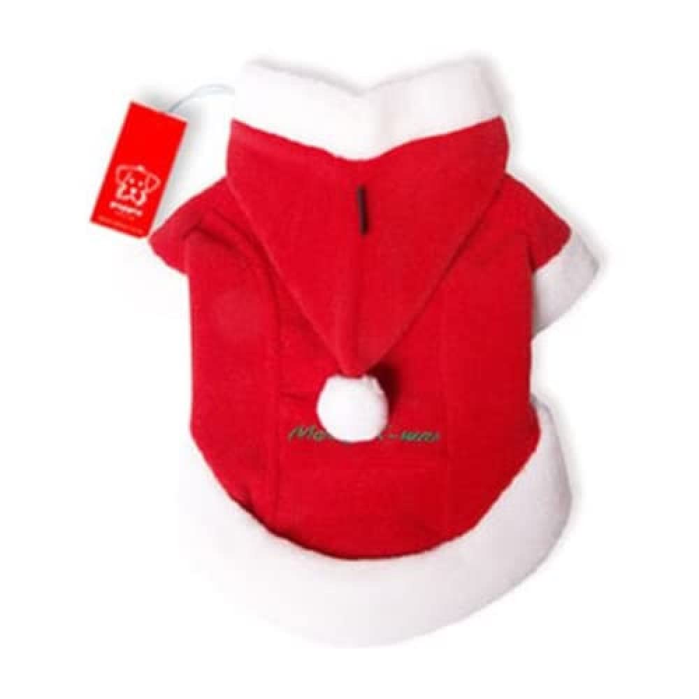 Puppia Santa Claus Dog Winter Coat - Medium Size, Red Holiday Pet Apparel for Small to Medium Dogs - Perfect for Christmas Photos & Outdoor Winter Walks