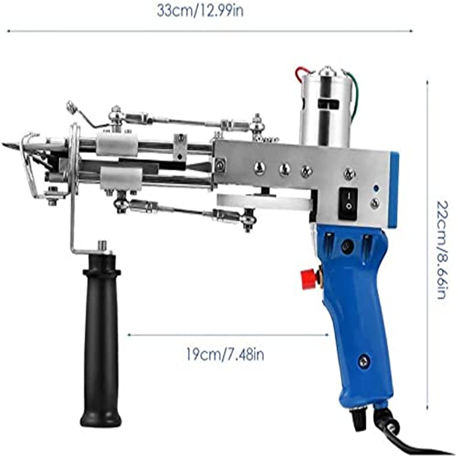 Electric Carpet Tufting Gun 7-21mm - Handheld Knitting Loop Pile Carpet Tool for DIY Rug Making, Carpet Weaving & Flocking - Perfect for Home Decor, Craft Projects & Professional Carpet Repair
