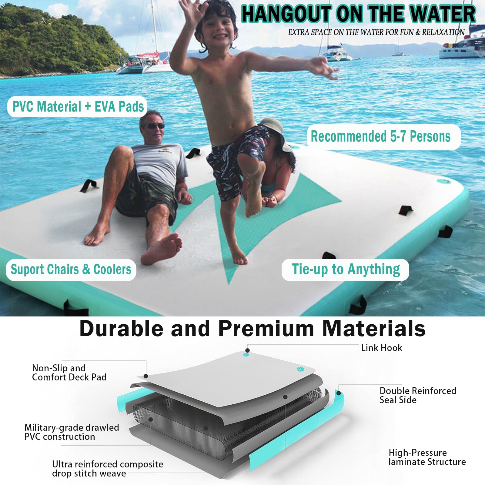**Inflatable Floating Dock Platform - 6