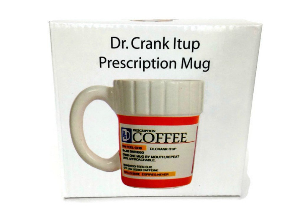 Funny Doctors' Prescription Coffee Mug - 12oz Humorous Gift for Medical Professionals - Perfect for Tea, Coffee & Office Use