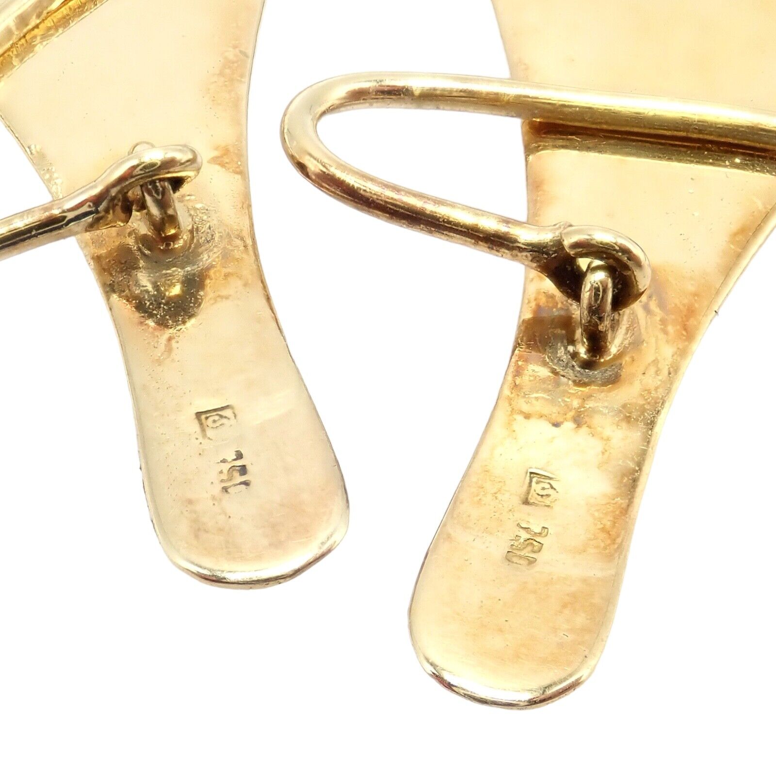 Authentic H. Stern 18k Yellow Gold Large Leaf Dangle Earrings - Luxury Statement Jewelry for Women, Perfect for Weddings, Parties & Special Occasions