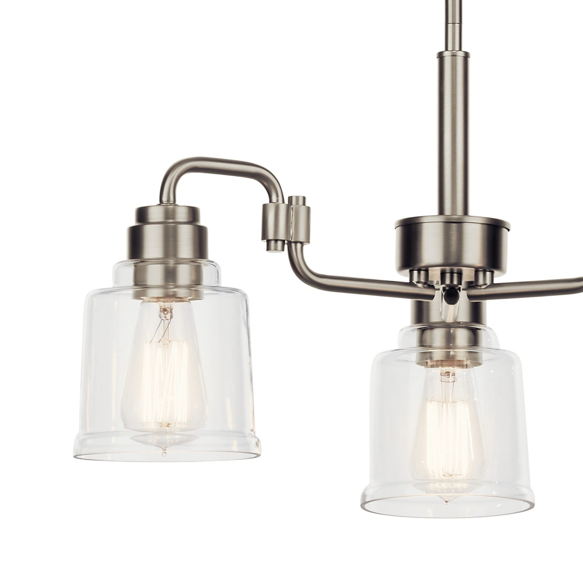 Aivian 23-Inch 3-Light Modern Chandelier in Brushed Nickel Finish - Perfect for Dining Room, Bedroom, or Entryway Lighting