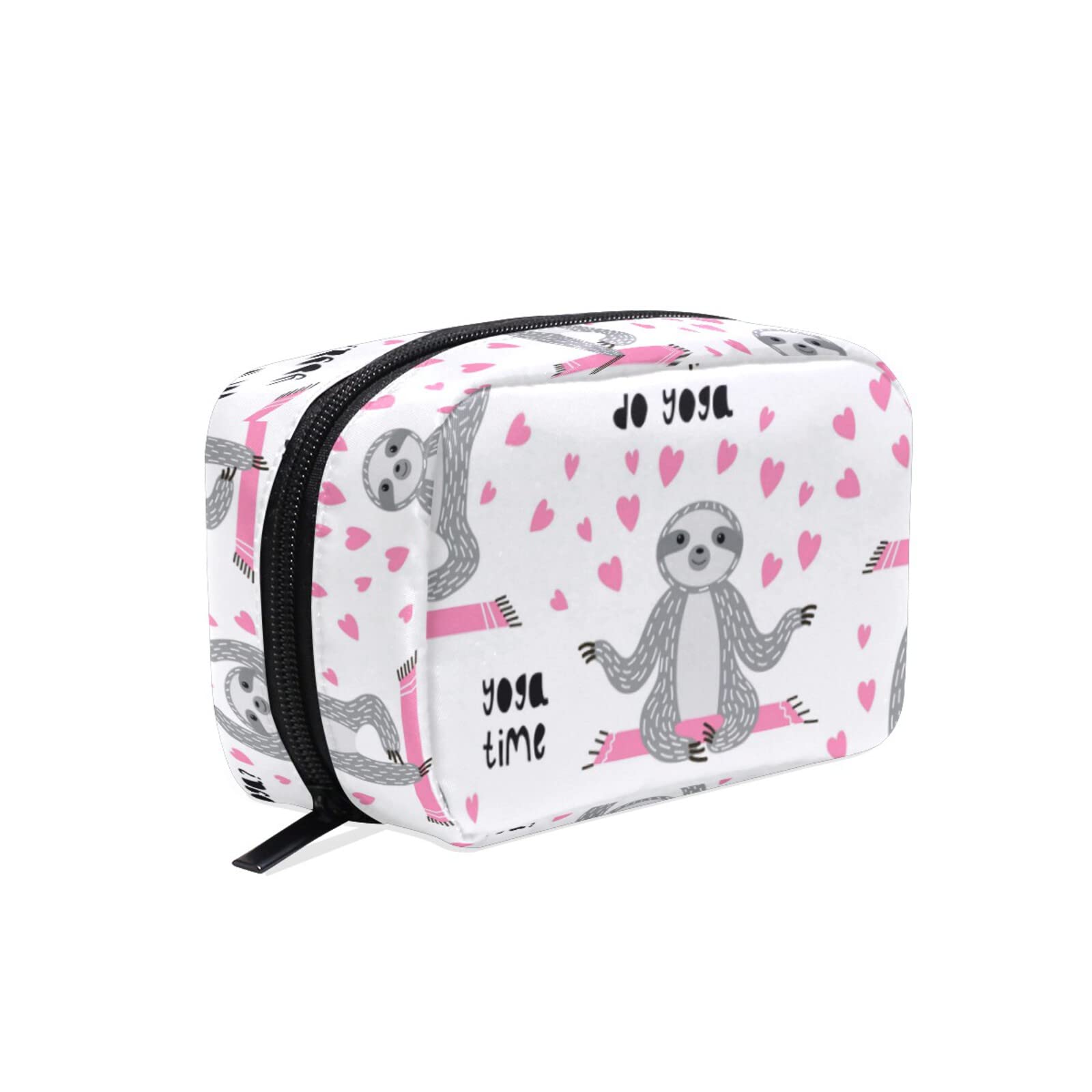 Stylish Sloth Print Travel Makeup Bag for Women - Reusable Cosmetic & Toiletry Organizer Pouch - Perfect for Purse, Gym, Vacation & Gift for Girls