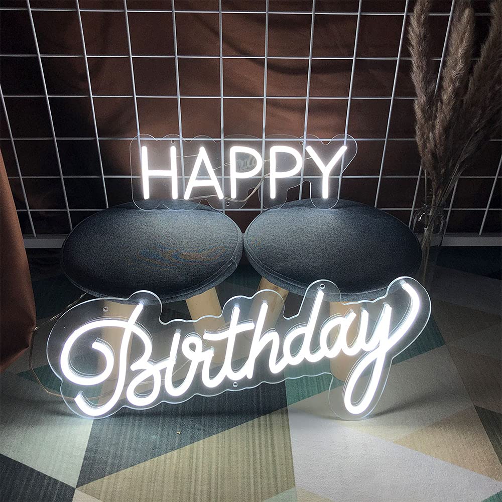Happy Birthday LED Neon Sign - Large 14x5