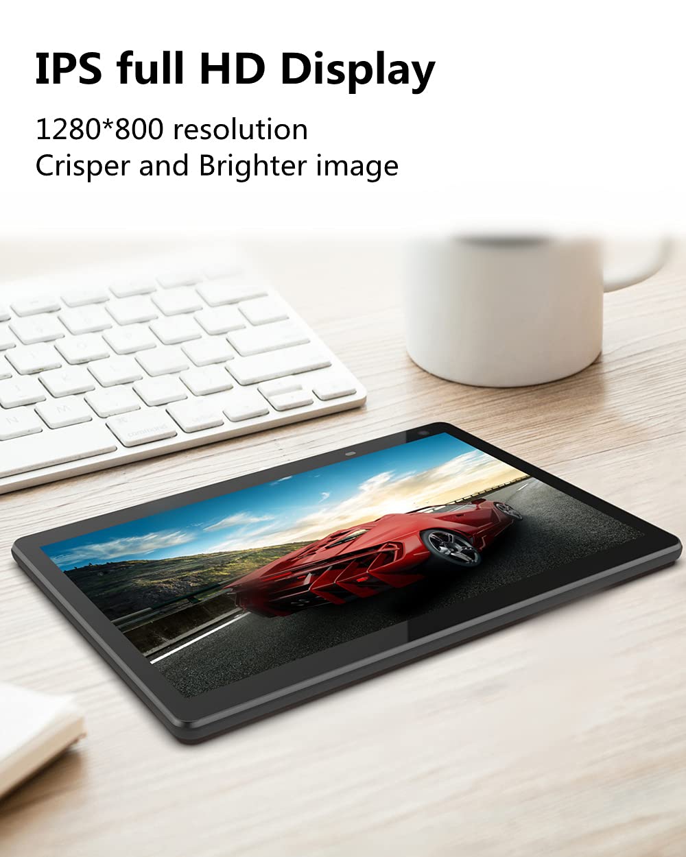 COOPERS 10 Inch Android Tablet - Android 14 OS, Quad Core Processor, 32GB Storage, 6GB RAM, 8MP Camera | Long Battery Life Black Tablet for Work, Study & Entertainment