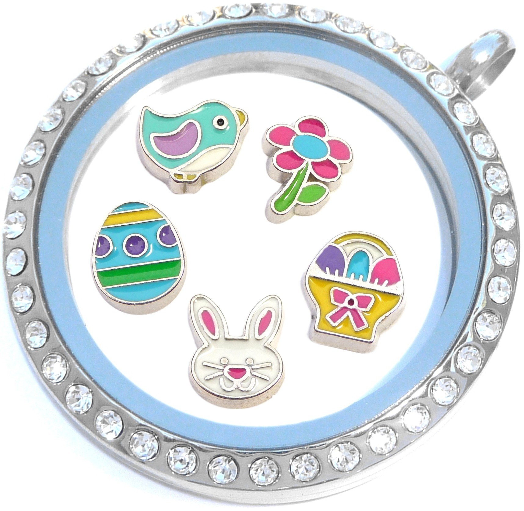 Gingerbread Man Floating Locket Charm - Christmas Jewelry Pendant for Necklace - Perfect Holiday Gift for Women & Girls - Great for Christmas Parties, Tree Decorations & Winter Fashion Accessories