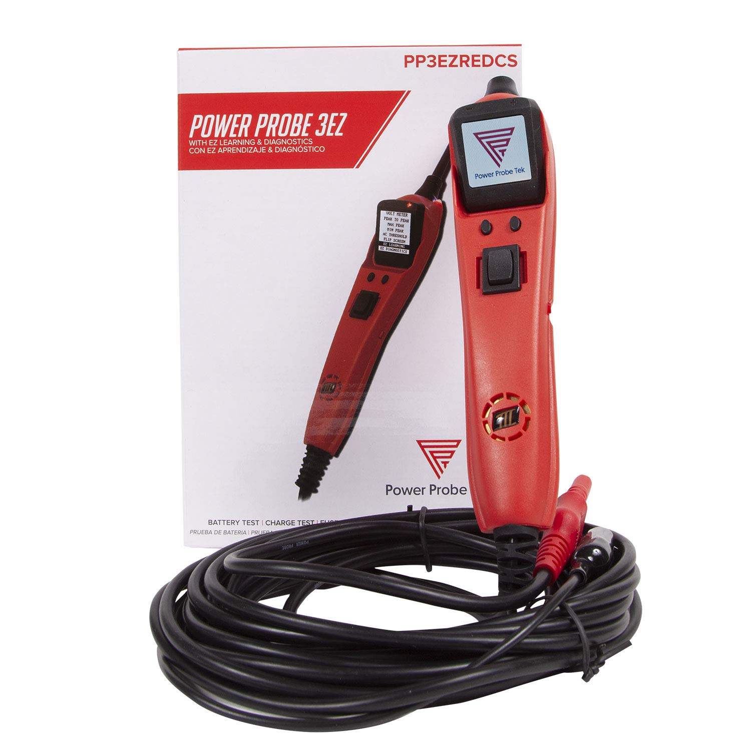 Power Probe PP3EZREDCS Automotive Circuit Tester - 12V/24V Electrical System Diagnostic Tool with Learning Mode for Easy Component Testing | Ideal for Mechanics, DIY Car Repairs & Electrical Troubleshooting