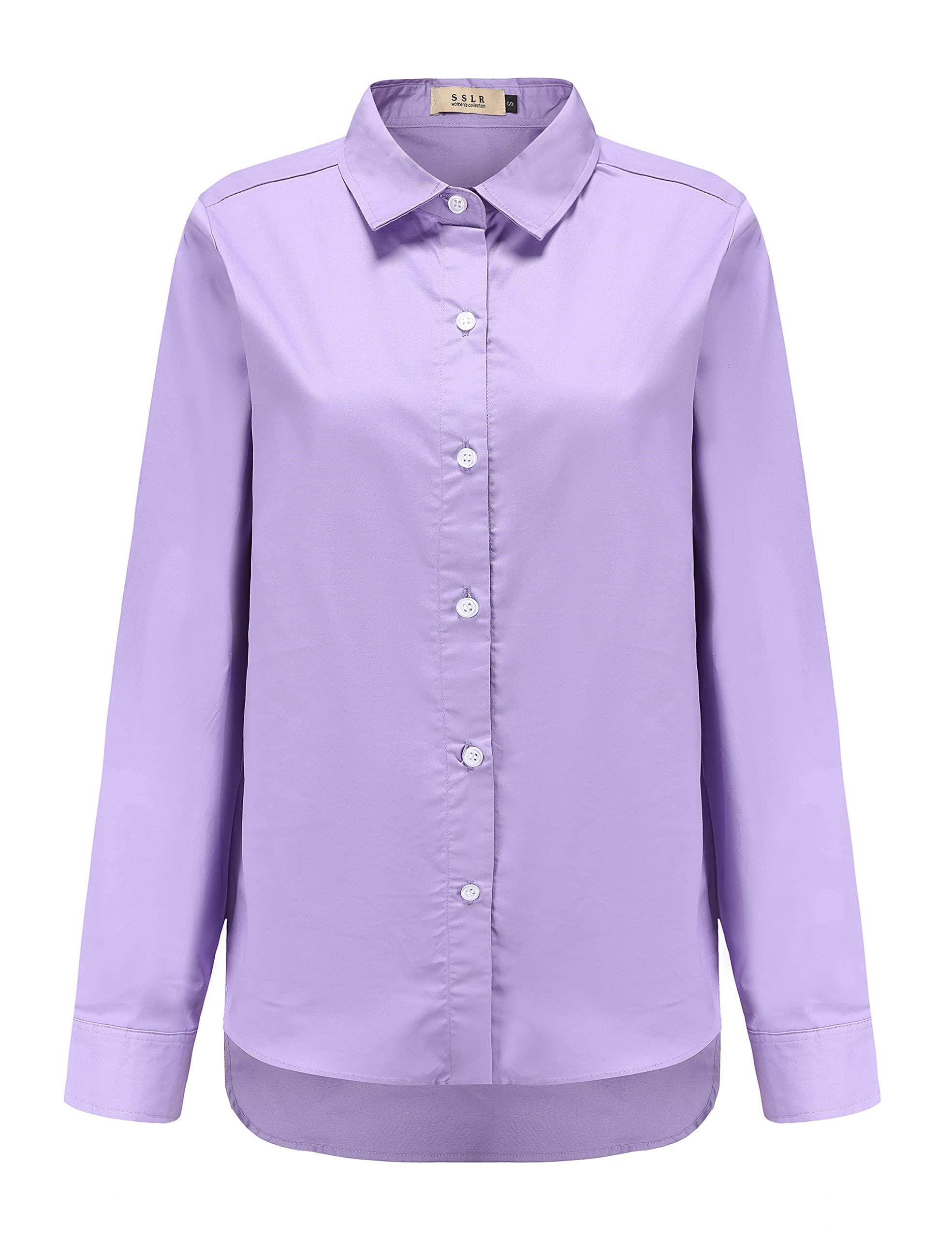 Oversized Button Down Shirts for Women - Long Sleeve Casual Dress Shirts | High Low Hem | Perfect for Office, Date Night & Everyday Wear