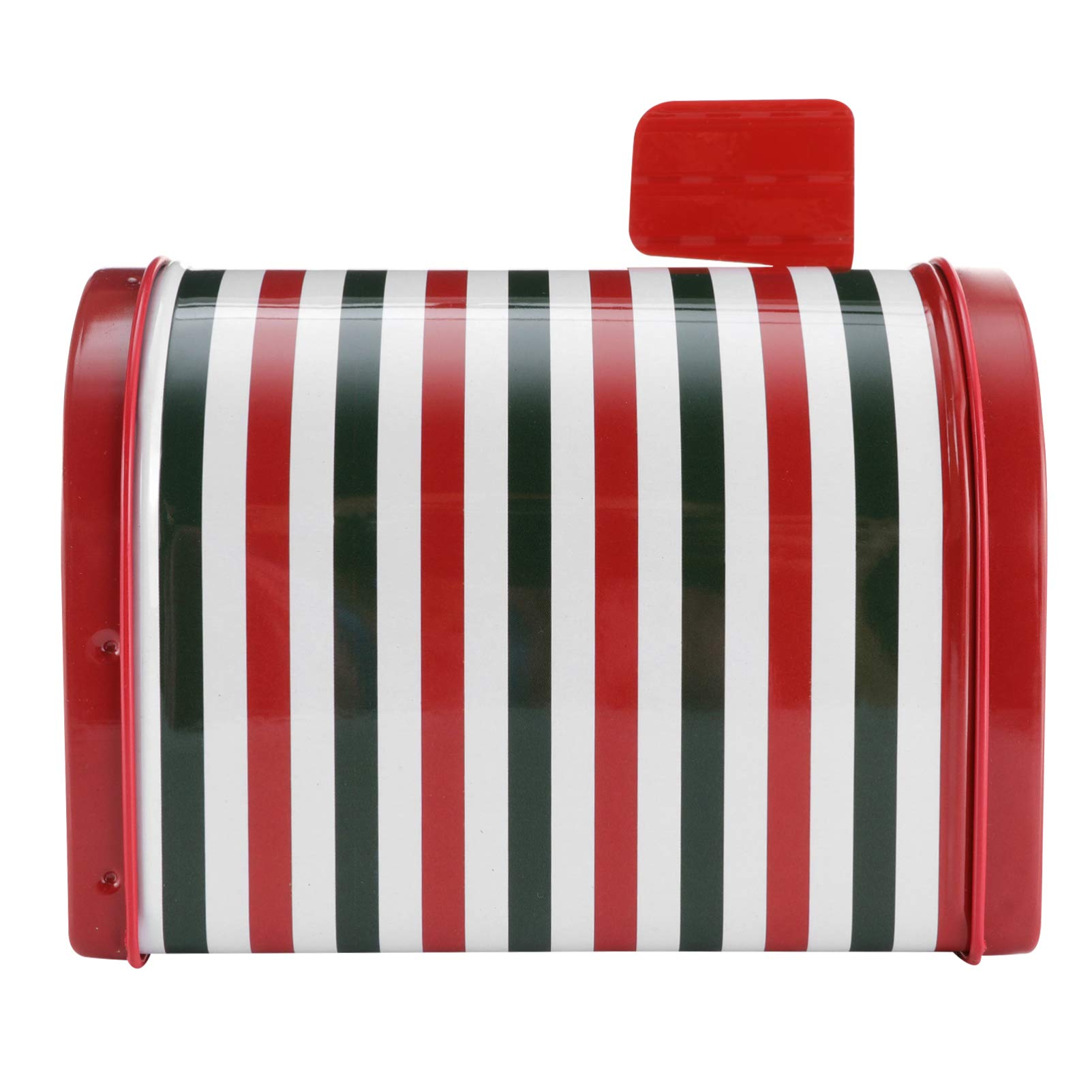 HEMOTON Christmas Tin Mailbox - Empty Decorative Tin Box for Holiday Candy, Cookies & Gift Storage | Perfect for Christmas Decor, Party Favors & Festive Treats