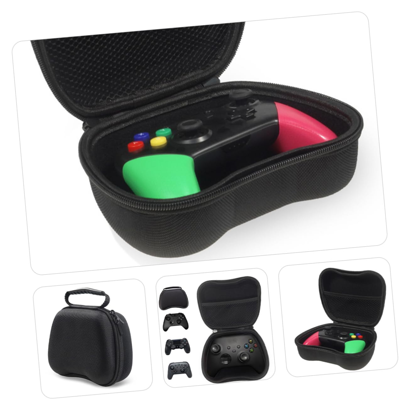 ARTIBETTER Controller Storage Case - Durable Oxford Cloth with EVA & Velour Lining for PS5/Xbox/Switch Pro Controllers - Travel-Friendly Protective Carrying Pouch for Gaming Accessories at Home or On-The-Go