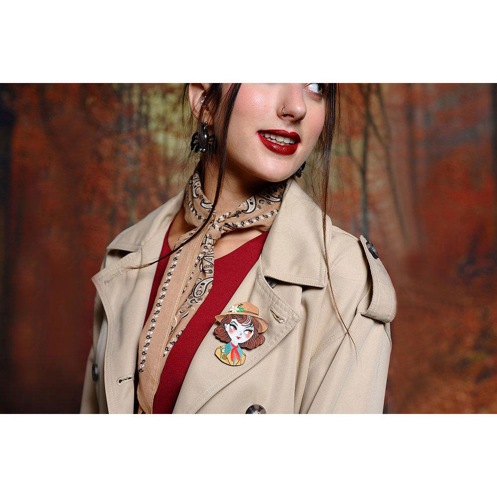 Laliblue Boo Scout Brooch - Cute Ghost Pin for Backpacks, Jackets & Halloween Costume Accessories | Perfect for Collectors & Kawaii Fashion Lovers
