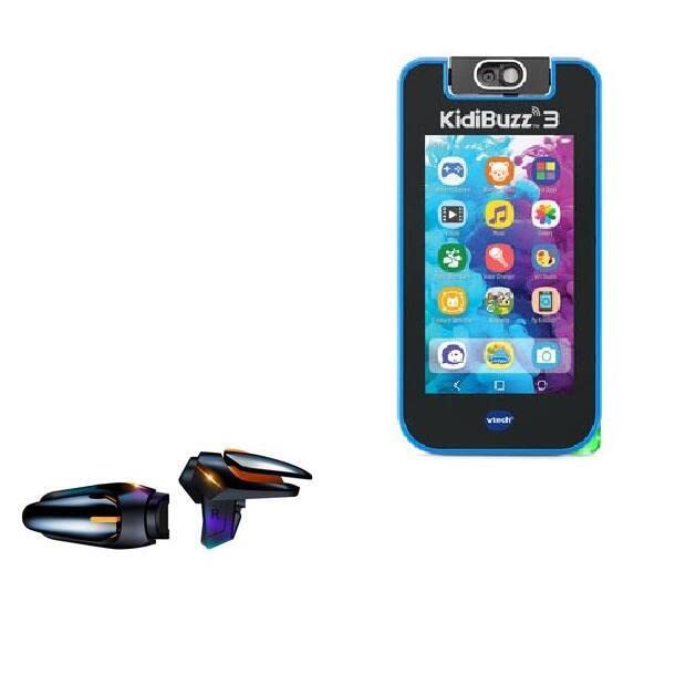 BoxWave Gaming Gear for VTech KidiBuzz 3 - Touchscreen QuickTrigger Auto, Trigger Buttons with Autofire for Mobile FPS Games - Jet Black - Perfect for Kids Gaming and First-Person Shooter Enthusiasts