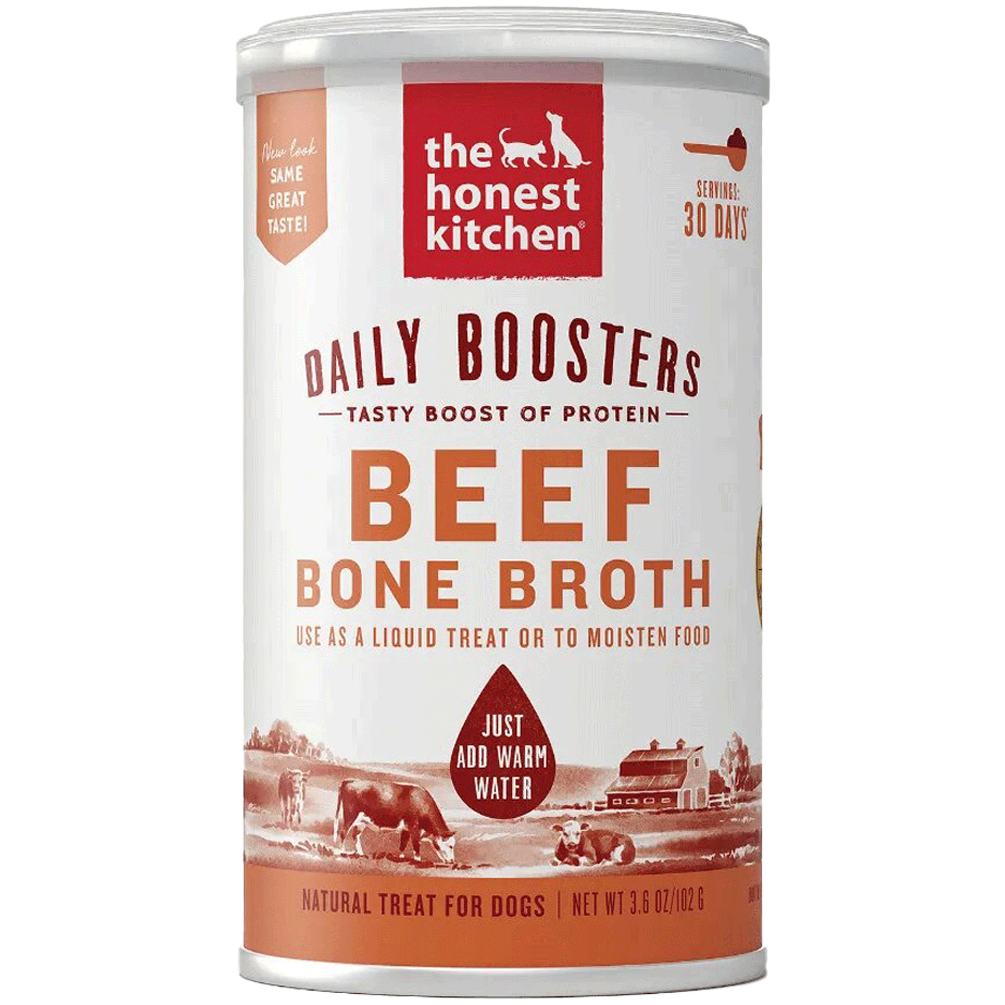 Honest Kitchen Bone Broth Beef Dog Supplements - High Protein Digestive Support for Dogs - Perfect for Senior Dogs & Post-Surgery Recovery