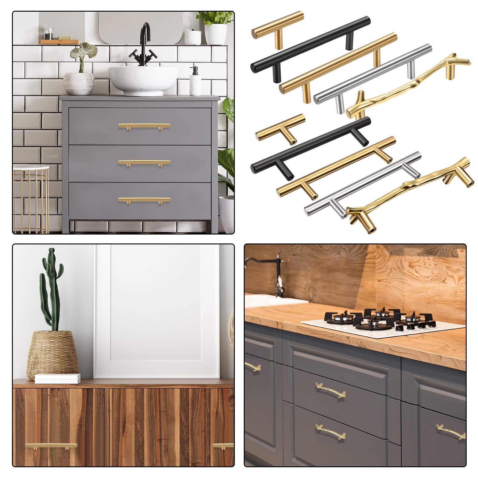 10 Pack Stainless Steel Handles for Resin Tray Molds - Cabinet & Drawer Pulls with Screws - DIY Craft Hardware for Kitchen, Bathroom & Home Decor - Perfect for Resin Art, Serving Trays and Furniture Upgrades