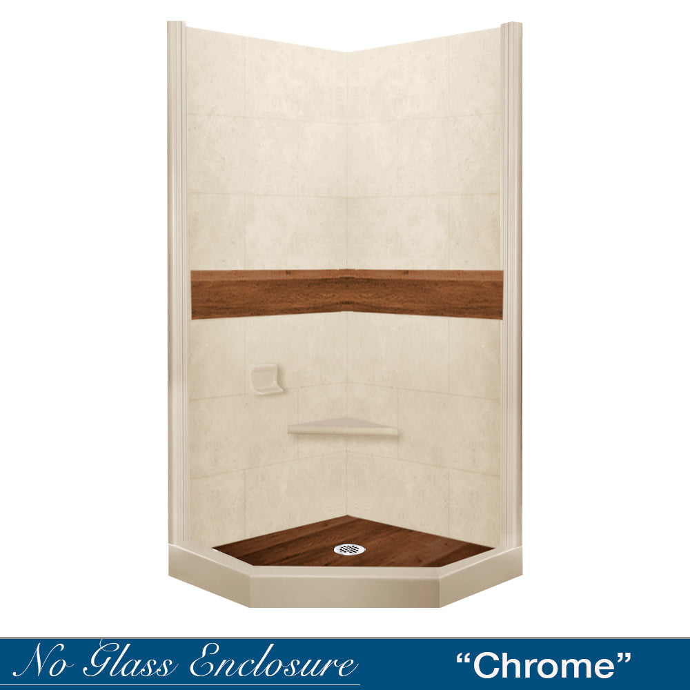 Lifeproof Burnt Oak Desert Sand Neo Shower Enclosure Kit - Waterproof Bathroom Upgrade for Modern Homes, Perfect for Master Bath & Guest Bath Renovations
