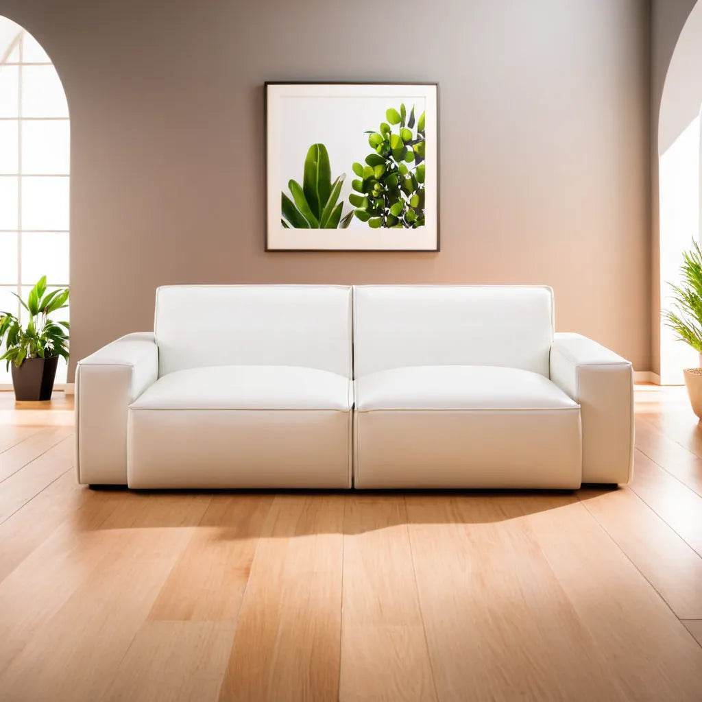 Premium Giacomo Genuine Leather 3-Seater Sofa - Luxurious Comfort for Living Room, Lounge & Home Theater
