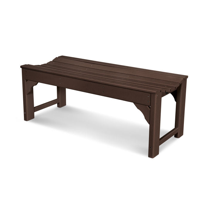 POLYWOOD Traditional 48-Inch Backless Garden Bench - Durable Outdoor Furniture for Patio, Deck, and Lawn Seating