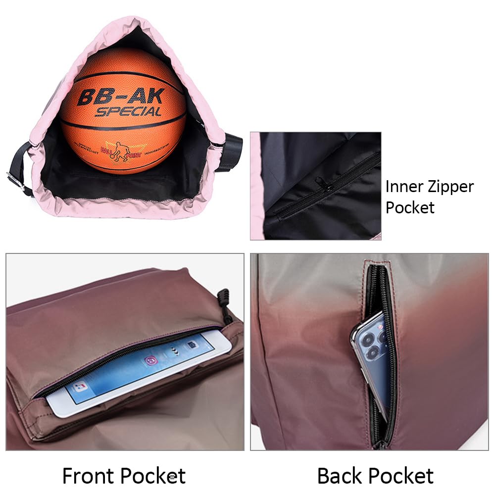 Waterproof Drawstring Sports Bag - Lightweight Sackpack Backpack for Men & Women - Gym, Travel, Beach & Outdoor Activities