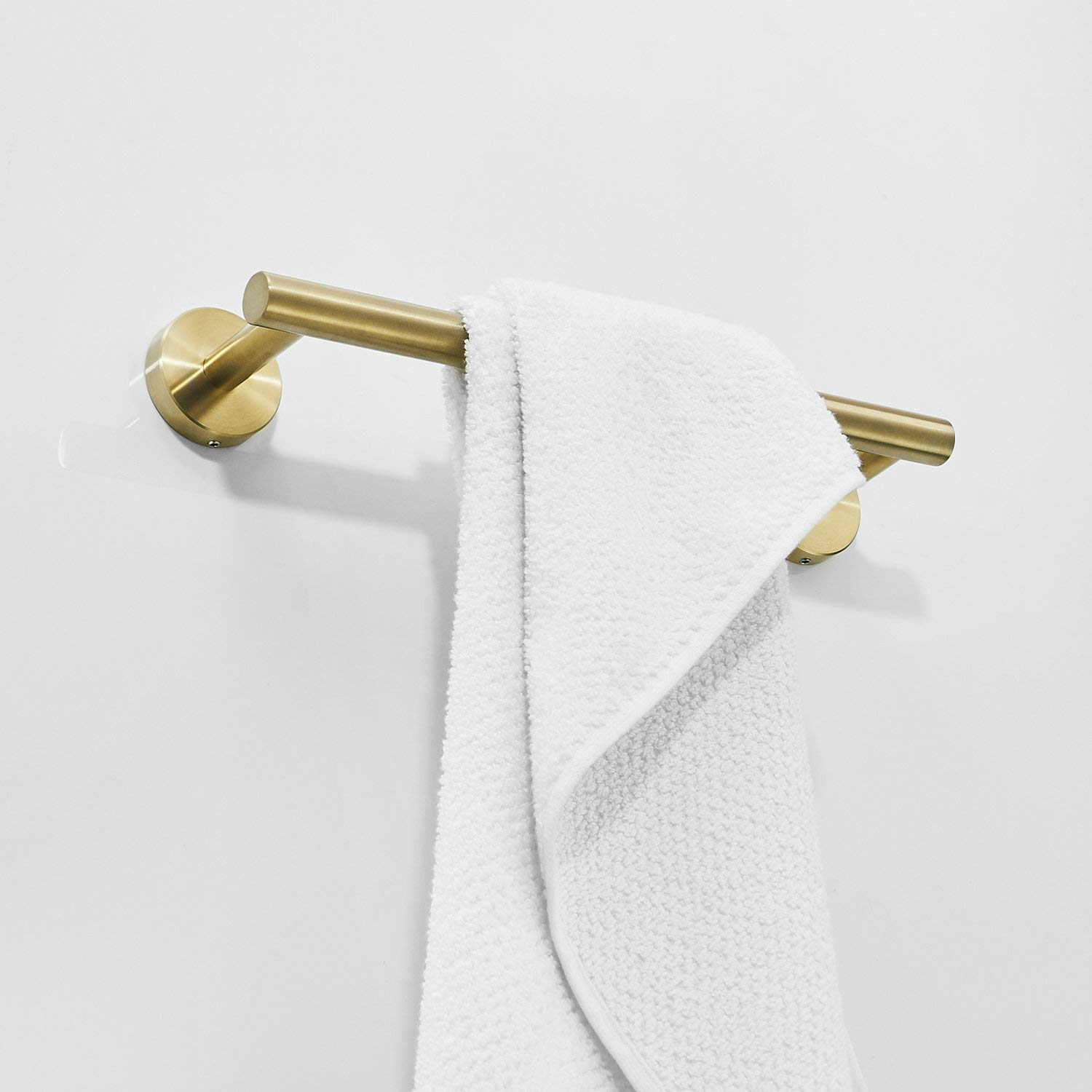30 cm Brushed Gold Stainless Steel Single Towel Bar - Wall Mount Bathroom Towel Rack by Leekayer - Perfect for Modern Bathrooms & Spa-Like Home Decor