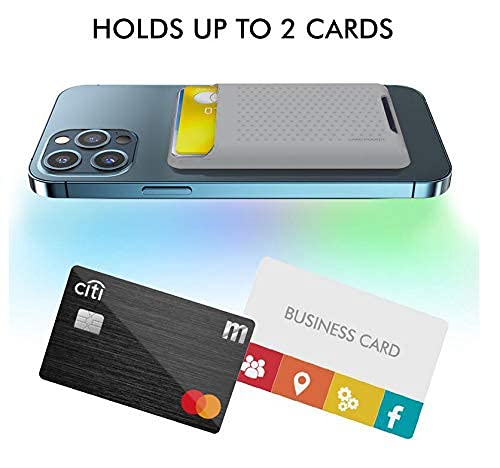 BIAJIAYA Magnetic Card Holder for iPhone 15/14/13/12 Series - Slim Wallet for MagSafe, Secure RFID Protection (Gray) - Perfect for Daily Commute, Travel & Contactless Payments