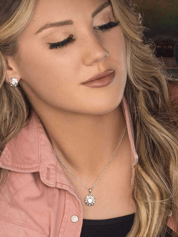 Montana Silversmiths NC5357 Women's Sterling Silver Hidden Hearts Crystal Necklace - Elegant Gift for Her, Perfect for Valentine's Day, Anniversary & Special Occasions