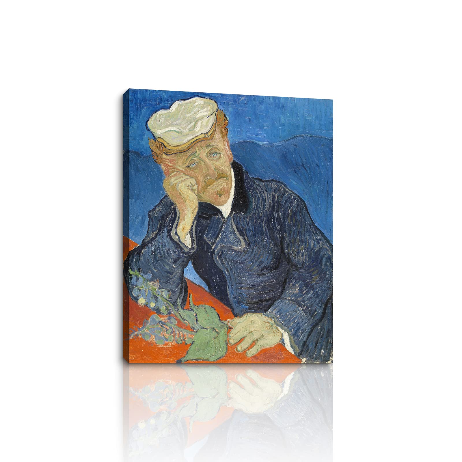 Vincent Van Gogh Wall Art - 'Doctor Gachet' Reproduction Painting, Stretched and Framed Canvas Artwork for Living Room, Bedroom, Office Decor | Ready to Hang | Perfect for Home, Apartment & Office Wall Decor